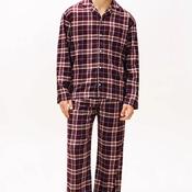 Tommy Hilfiger Relaxed Flannel Pyjama Set, Burgundy Multi image