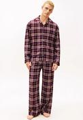 Tommy Hilfiger Relaxed Flannel Pyjama Set, Burgundy Multi image
