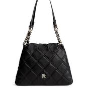 Tommy Hilfiger TH Monogram Quilted Small Tote Bag, Black image
