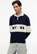 Tommy Jeans Logo Panel Rugby Shirt, Dark Blue image