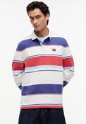 Tommy Jeans Mixed Stripe Rugby Shirt, Ecru Multi image