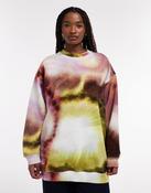 TOPSHOP Cindy Abstract Print Oversized Sweatshirt, Pink image