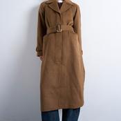 TOPSHOP Fredrikke Long Belted Coat, Camel
