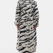 TOPSHOP Elina Zebra Trench Coat, Black