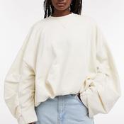 TOPSHOP Cami Balloon Sleeve Sweatshirt, Cream