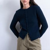 TOPSHOP Sia Button Knit Cardigan, Navy