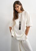 TOPSHOP Rikka Oversized Knit T-Shirt, Ivory Cream image
