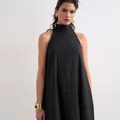 TOPSHOP Sara Halterneck Mini Dress, Black image