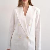 TOPSHOP Gulla Chuck Single Breasted Blazer, White image