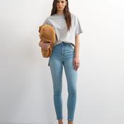 TOPSHOP Jamie High Waisted Skinny Jeans, Light Blue Denim image
