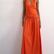 TOPSHOP Nadi Scarf Neck Maxi Dress, Orange