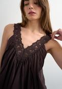 TOPSHOP Sophie Lace Detail Top, Chocolate Brown image