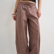 TOPSHOP Sigga Cuffed Leg Trousers, Brown image