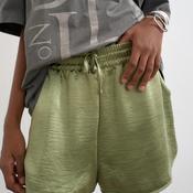 TOPSHOP Cille Satin Shorts, Green image