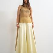 TOPSHOP Sierra Wide Leg Trousers, Yellow image