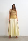 TOPSHOP Sierra Wide Leg Trousers, Yellow image