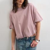 TOPSHOP Mandy Bubble Hem T-Shirt, Pink image