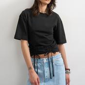 TOPSHOP Malle Drawstring Detail T-Shirt, Black