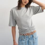 TOPSHOP Malle Drawstring Detail T-Shirt, Grey image