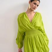 TOPSHOP Nova Bubble Hem Mini Dress, Green image