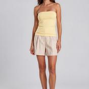 TOPSHOP Mathilda Bandeau Top, Buttercream Yellow