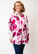 Thanny One Size Linen Floral Shirt, Pink and Cream image