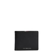 Tommy Hilfiger Corporate Leather Flap Bifold Wallet, Black