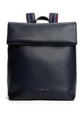 Tommy Hilfiger Logo Tape Fold Over Backpack, Navy image