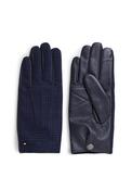 Tommy Hilfiger Mix Media Check Gloves, Black &amp; Navy image