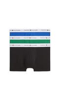 Tommy Hilfiger 3 Pack Signature Logo Cotton Boxer Briefs, Green Multi image