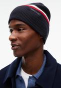 Tommy Hilfiger Global Stripe Wool Blend Beanie, Navy image