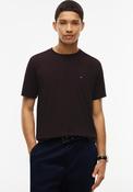 Tommy Hilfiger Crew Neck Embroidered Flag T-Shirt, Chocolate Brown image