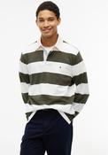 Tommy Hilfiger Essential Stripe Rugby Shirt, Huntsman Green &amp; Ivory image