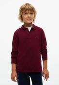 Tommy Hilfiger Boy Essential Long Sleeve Polo Shirt, Wine image