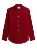 Tommy Hilfiger Flag Embroidered Corduroy Shirt, Autumn Red image