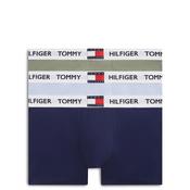 Tommy Hilfiger 3 Pack Heritage Logo Trunks, Blue Multi