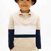 Tommy Hilfiger Older Boy Colour Block Polo, Beige image