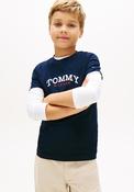 Tommy Hilfiger Boys Monogram Graphic Short Sleeve Tee, Navy image