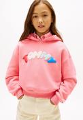 Tommy Hilfiger Girls Relaxed Long Sleeve Hoodie, Pink image