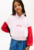 Tommy Hilfiger Girls Varsity Half Zip Sweater, Pink image