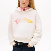 Tommy Hilfiger Girls Relaxed Long Sleeve Hoodie, Off White