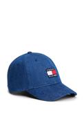 Tommy Hilfiger Kids Denim Flag Logo Baseball Cap, Blue image