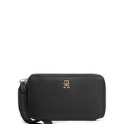 Tommy Hilfiger Logo Detail Zip Around Compact Wallet, Black image