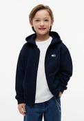 Tommy Hilfiger Boys Tonal Flag Hooded Jacket, Navy image