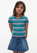 Tommy Hilfiger Girl Stripe Short Sleeve Tee, Green image