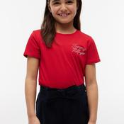 Tommy Hilfiger Girl Rope Short Sleeve Tee, Red image