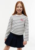 Tommy Hilfiger Girl Stripe Long Sleeve Top, White image