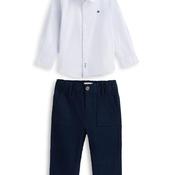 Tommy Hilfiger Baby Boy Stripe Shirt &amp; Chino Set, Navy