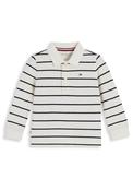 Tommy Hilfiger Baby Boy Long Sleeve Stripe Polo, Off White image