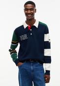 Tommy Jeans Colour-Blocked Rugby Shirt, Dark Blue Multi image